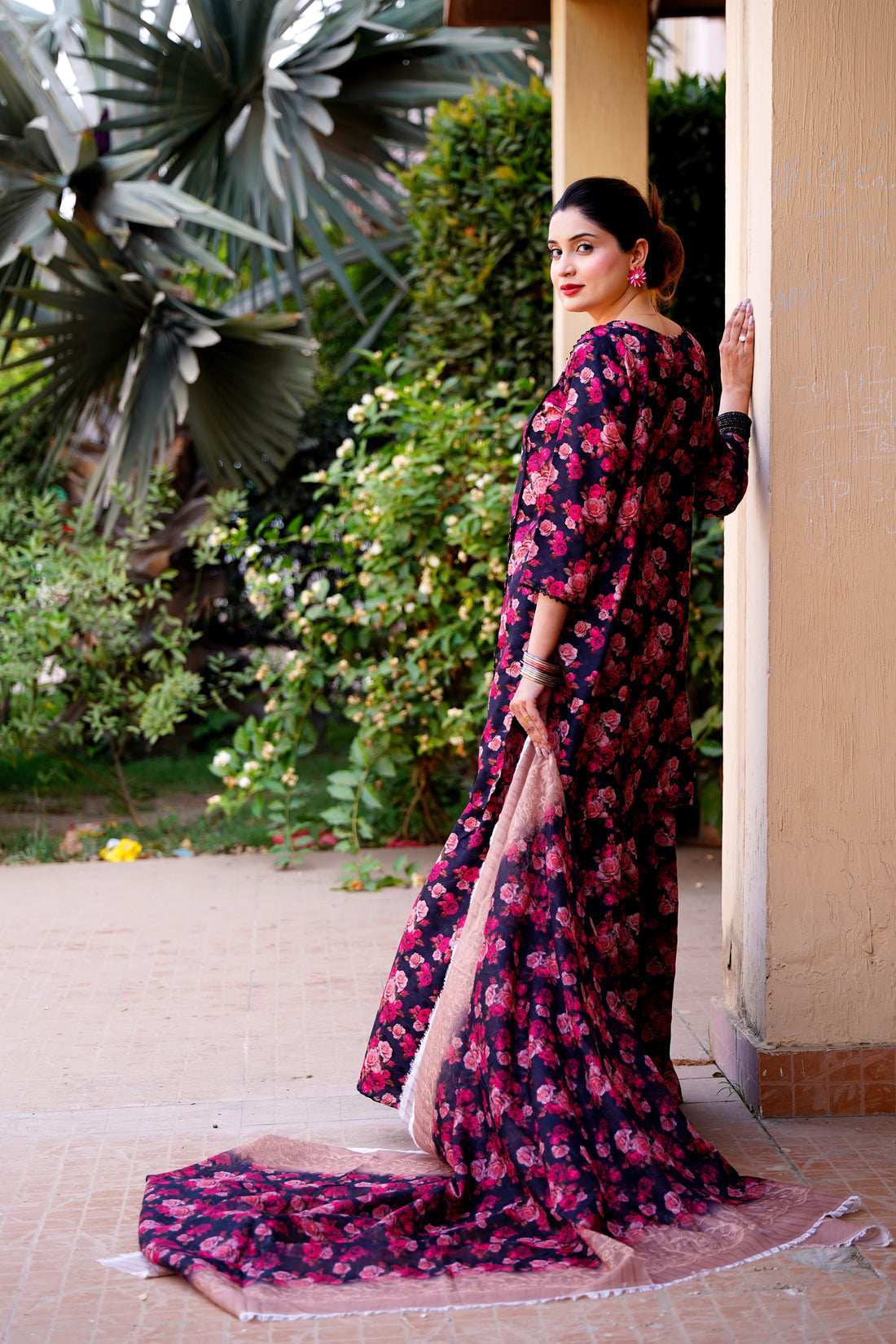 Embrace effortless elegance with our stunning 3-piece Gharara Set
